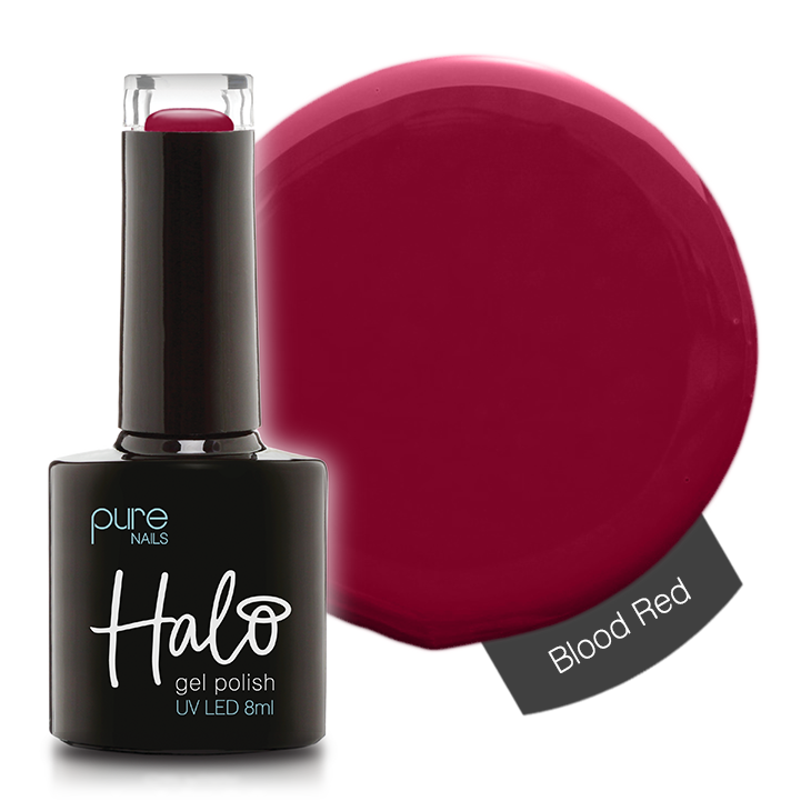 Product image of Pure Nails' Halo gel polish in shade 'Blood Red'
