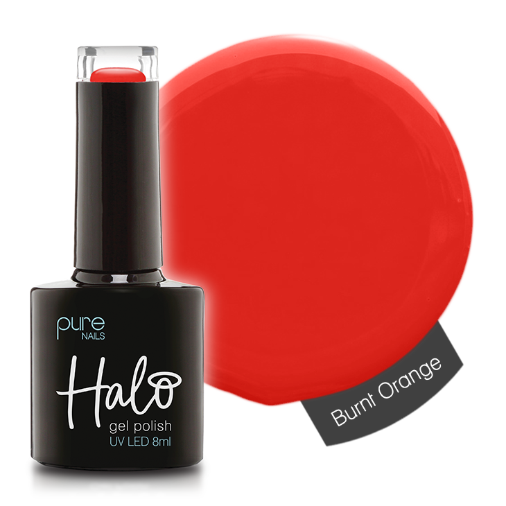 Product image of Pure Nails' Halo gel polish in shade 'Burnt Orange'