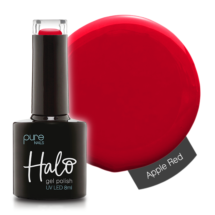 Product image of Pure Nail's Halo gel polish in shade 'Apple Red'