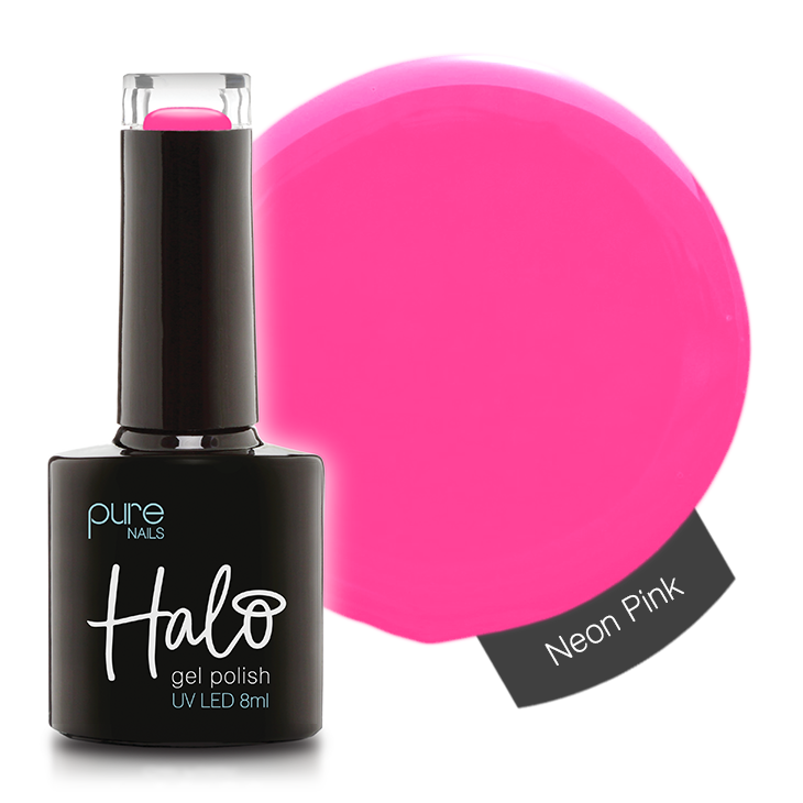 Product image of Pure Nails' Halo gel polish in shade 'Neon Pink'