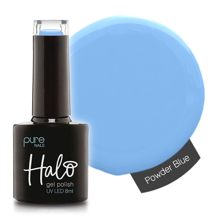 Product image of Pure Nails' Halo gel polish in shade 'Powder Blue'