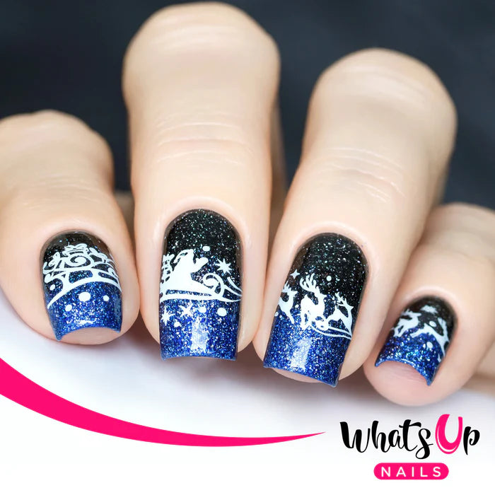 Whats Up Nails - Stamping Plate - Holiday Snowfall