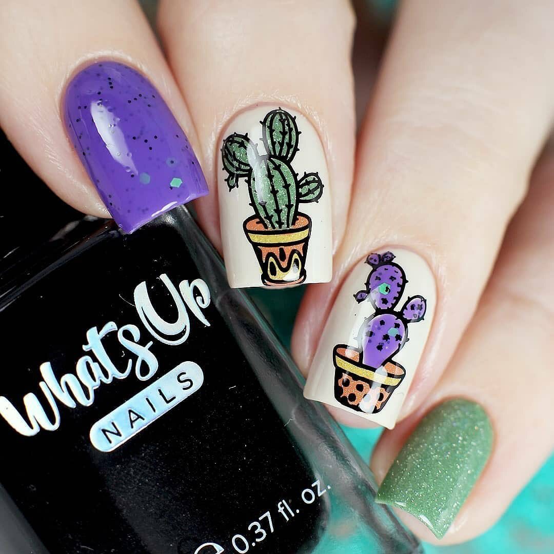 Whats Up Nails - Stamping Plate - Deserted Succulent