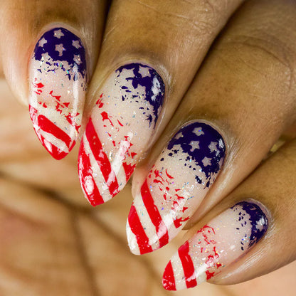 Whats Up Nails - Stamping Plate - Slice of Americana