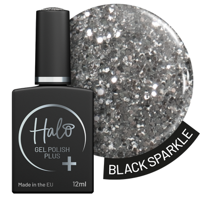Halo Gel Polish Plus - Black Sparkle
