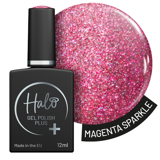Halo Gel Polish Plus - Magenta Sparkle