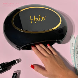 Halo LED Advanced Nail Lamp - Black & Gold (Wireless)