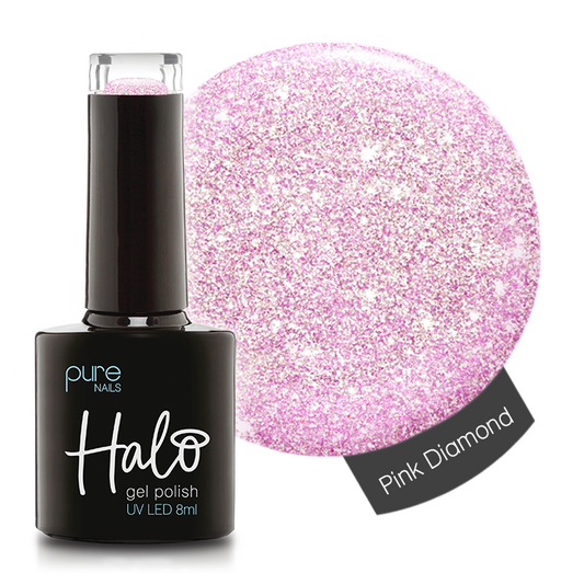 Product image of Pure Nails' Halo gel polish in the shade 'Pink Diamond' 