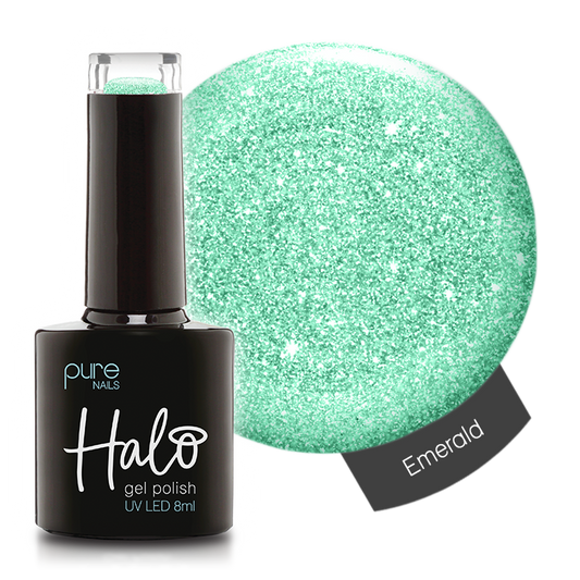 Product image of Pure Nails' Halo gel polish in shade 'Emerald'