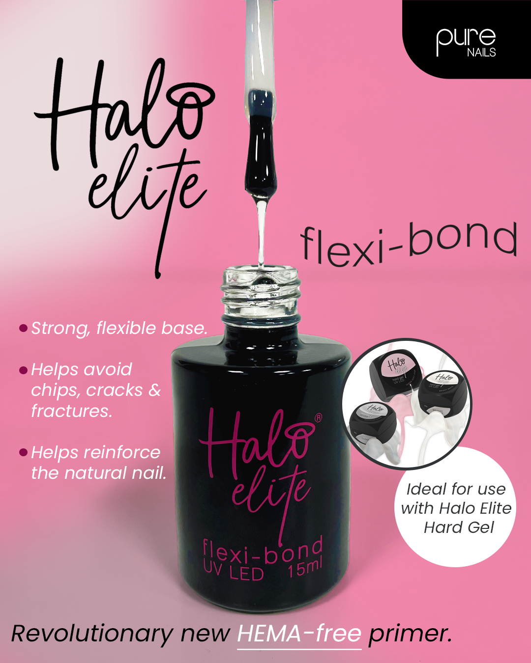 Halo Elite Hard Gel UV Flexi-Bond 15ml