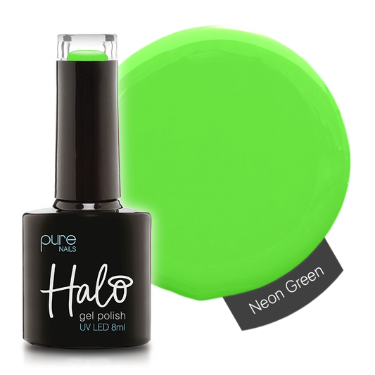 Product image of Pure Nails' Halo gel polish in shade 'Neon Green' 