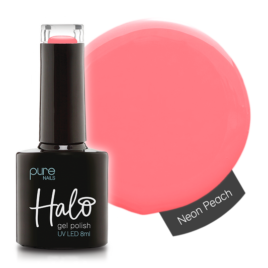 Product image of Pure Nails' Halo gel polish in shade 'Neon Peach' 