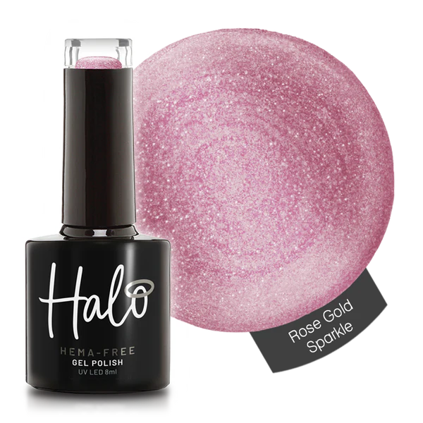 Halo Gel Polish 8ml Rose Gold Sparkle
