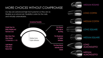 Kupa EnrichRX Soft Gel Tips 550 - Round