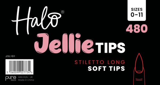 Halo Jellie Nail Tips - Stiletto Long