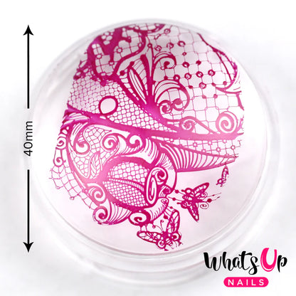 Whats Up Nails Magnified Clear Stamper & Scraper
