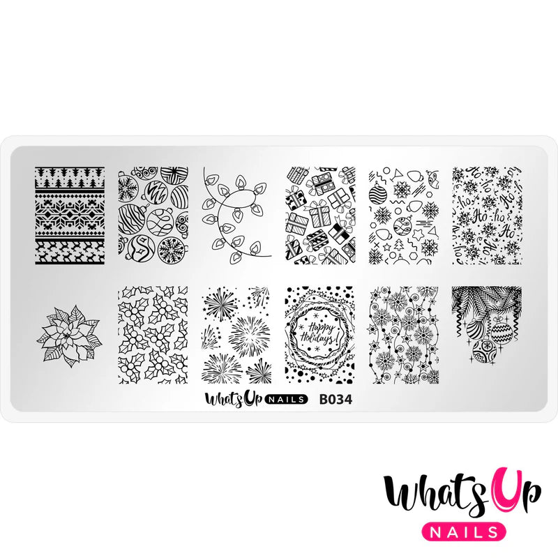 Whats Up Nails - Stamping Plate - Deck the Nails