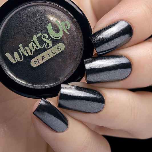 Whats Up Nails - Chrome Powder - Black