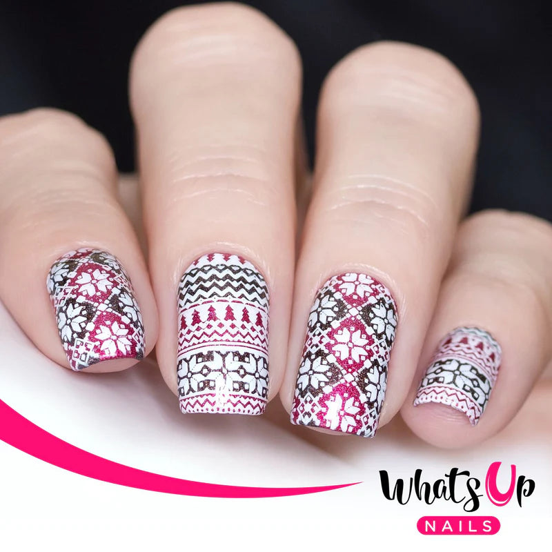 Whats Up Nails - Stamping Plate - Icy Wonderland