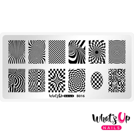 Whats Up Nails - Stamping Plate - Hypnotic Illusions