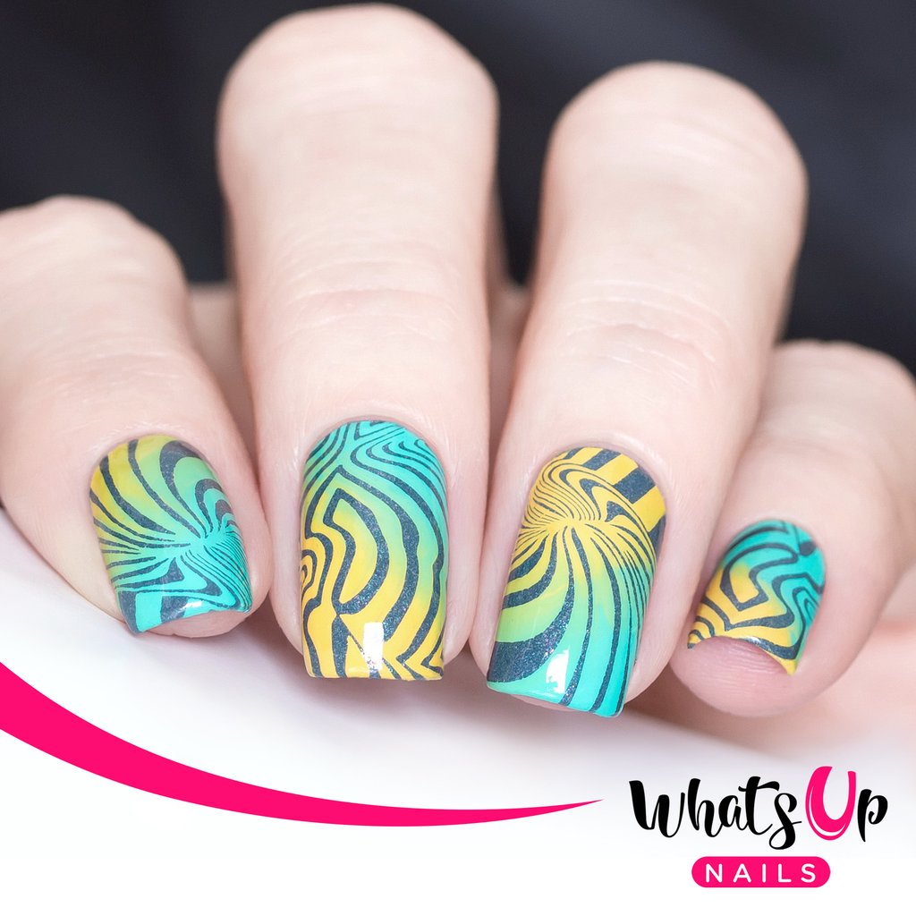 Whats Up Nails - Stamping Plate - Hypnotic Illusions