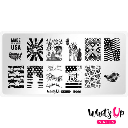 Whats Up Nails - Stamping Plate - Slice of Americana