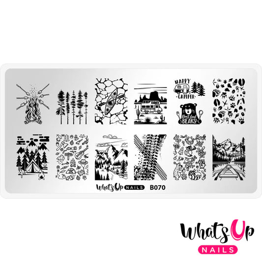 Whats Up Nails - Stamping Plate - Campfire Stories