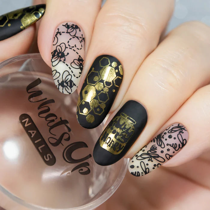 Whats Up Nails - Stamping Plate - Somewhere in Bee-tween