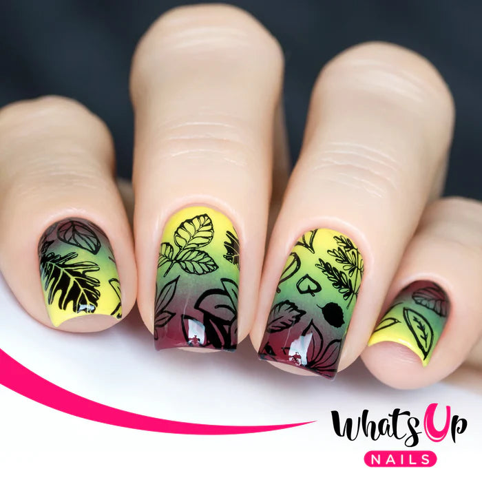 Whats Up Nails - Stamping Plate - Leaves Are Fall-ing