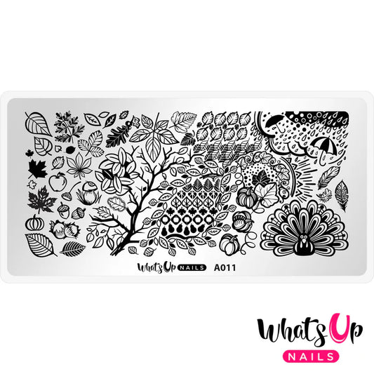Whats Up Nails - Stamping Plate - Leaves Are Fall-ing