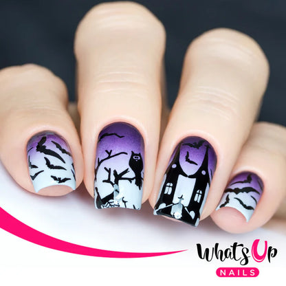 Whats Up Nails - Stamping Plate - Happy Halloween