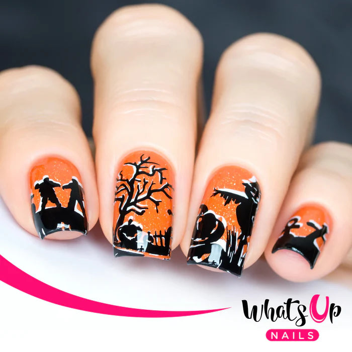 Whats Up Nails - Stamping Plate - Happy Halloween