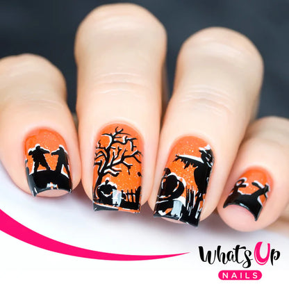 Whats Up Nails - Stamping Plate - Happy Halloween