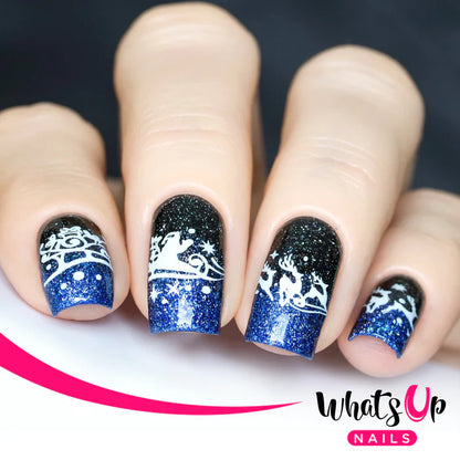Whats Up Nails - Stamping Plate - Holiday Snowfall