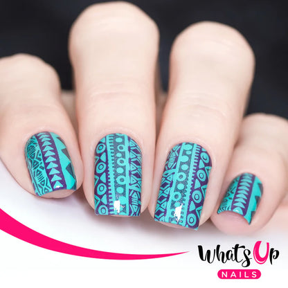 Whats Up Nails - Stamping Plate - Tribal Feather