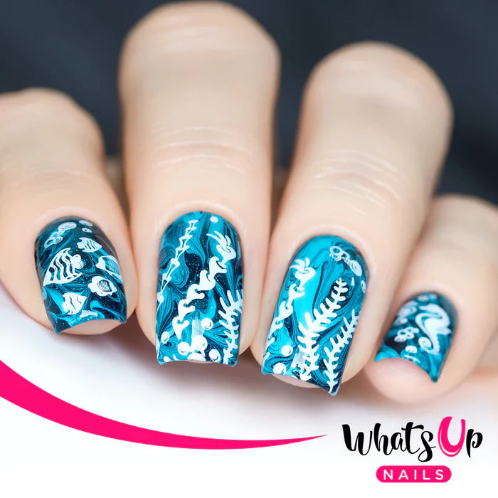 Whats Up Nails - Stamping Plate - Beach Mode