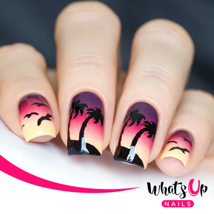 Whats Up Nails - Stamping Plate - Beach Mode