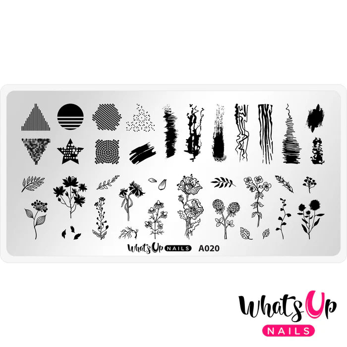 Whats Up Nails - Stamping Plate - Floralize Your Texture