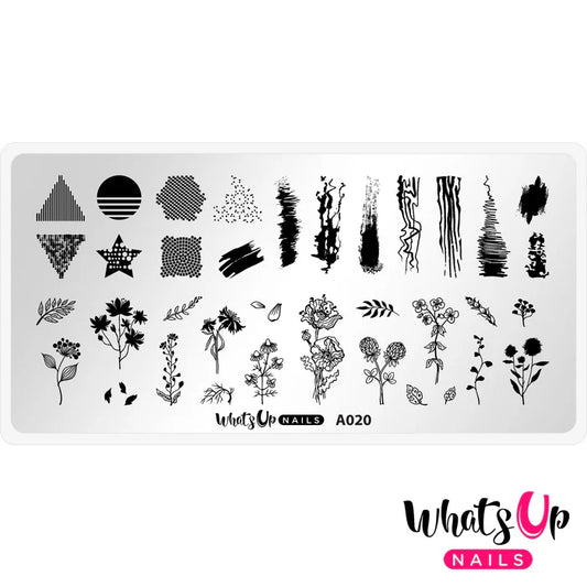 Whats Up Nails - Stamping Plate - Floralize Your Texture