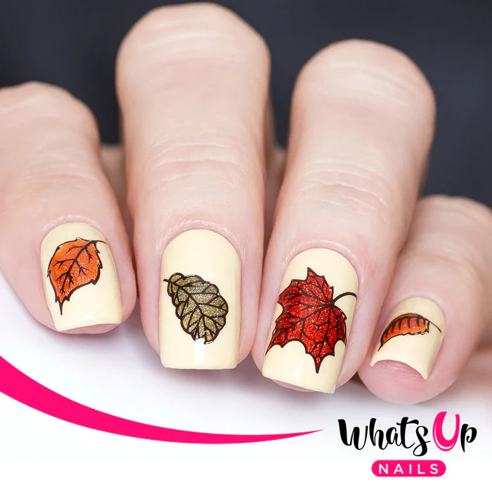 Whats Up Nails - Stamping Plate - Leaf Pile