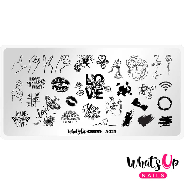 Whats Up Nails - Stamping Plate - When in Love