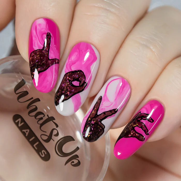 Whats Up Nails - Stamping Plate - When in Love