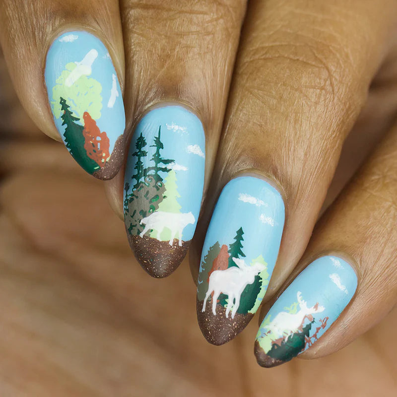 Whats Up Nails - Stamping Plate - Backlit Scenery