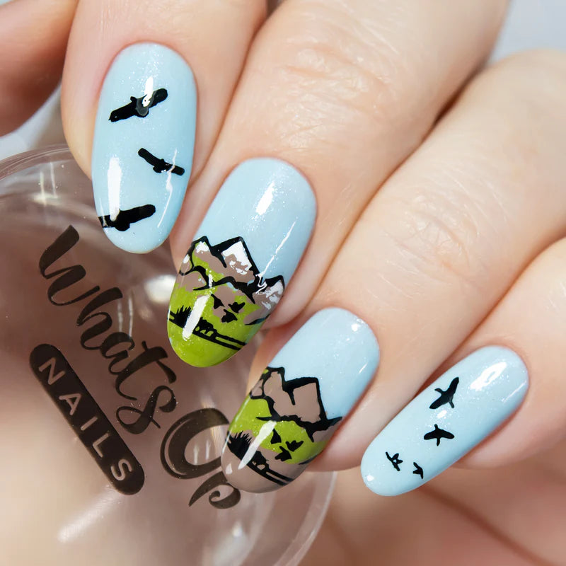 Whats Up Nails - Stamping Plate - Backlit Scenery