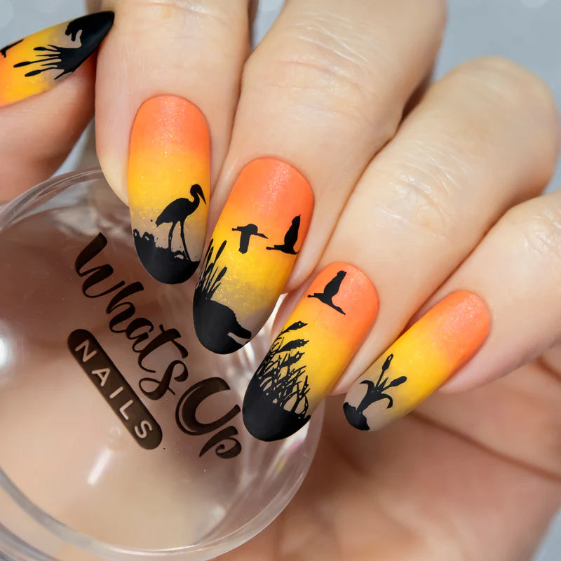 Whats Up Nails - Stamping Plate - Sillhouette Menagerie