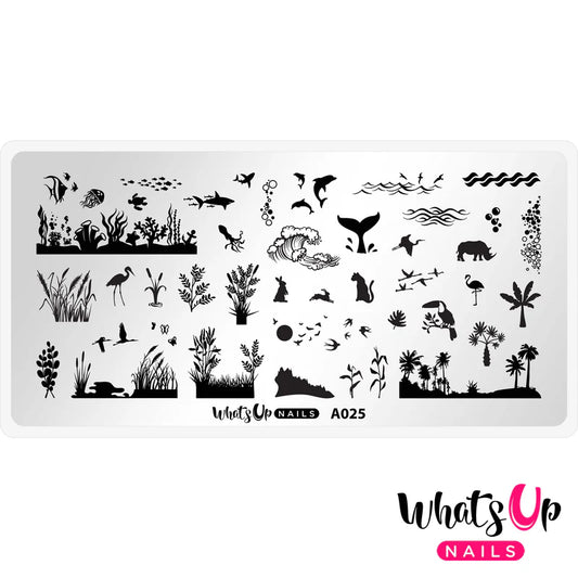 Whats Up Nails - Stamping Plate - Sillhouette Menagerie