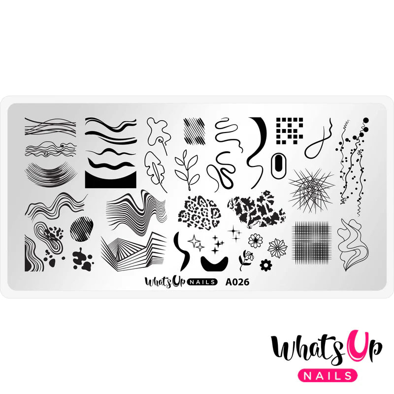 Whats Up Nails - Stamping Plate - All Lined Up