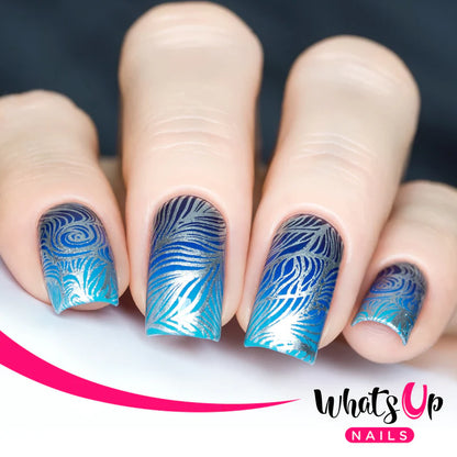 Whats Up Nails - Stamping Plate - Water Marble to Perfection