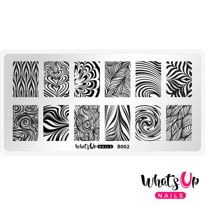 Whats Up Nails - Stamping Plate - Water Marble to Perfection