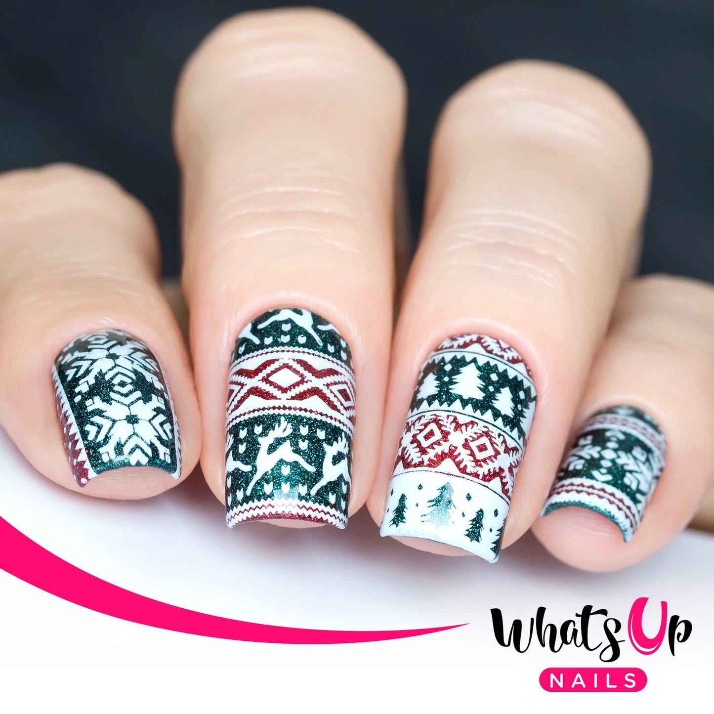 Whats Up Nails - Stamping Plate - Sweater Weather